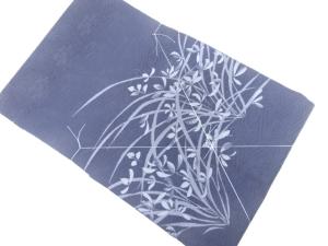 未使用品　草花模様織り出し　名古屋帯